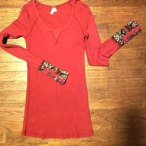 Free People- Red long sleeve size L